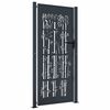 vidaXL Portail de jardin Anthracite 100x200 cm Acier Design Bambou