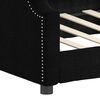 vidaXL Lit de repos sans matelas noir 90x200 cm tissu
