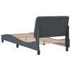 vidaXL Cadre de lit sans matelas gris fonc&eacute; 90x190 cm velours