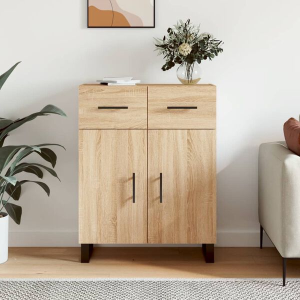 vidaXL Buffet ch&ecirc;ne sonoma 69,5x34x90 cm bois d'ing&eacute;nierie