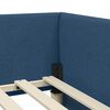 vidaXL Cadre de lit d'angle avec matelas Autre 2 pcs Bleu tissu