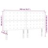 vidaXL T&ecirc;te de lit &agrave; LED Bleu fonc&eacute; 200x5x118/128 cm Velours