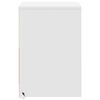 vidaXL Armoire de chevet avec lumi&egrave;res LED blanc bois d'ing&eacute;nierie