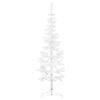 vidaXL Demi sapin de No&euml;l artificiel mince avec support Blanc 180 cm