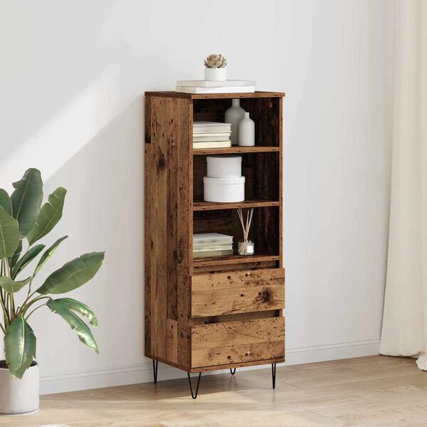 vidaXL Haut Armoire Bois Ancien 40 x 36 x 110 cm Bois d'ing&eacute;nierie