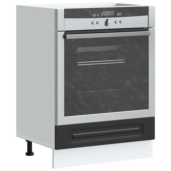 vidaXL Armoire &agrave; four Kalmar noir bois d'ing&eacute;nierie