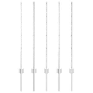 vidaXL Poteau de cl&ocirc;ture ench&acirc;ss&eacute; 5 pi&egrave;ces Argent&eacute; 140 cm