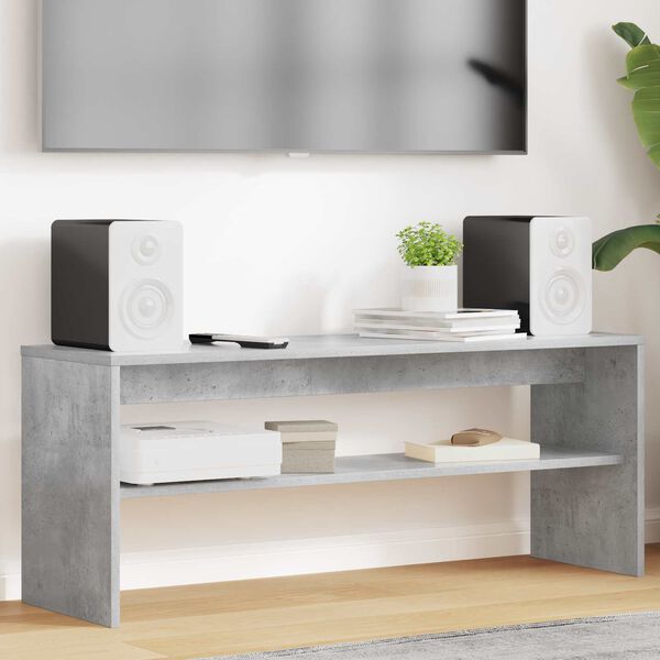 vidaXL Meuble TV Gris b&eacute;ton 100 x 30 x 40 cm Bois d'ing&eacute;nierie