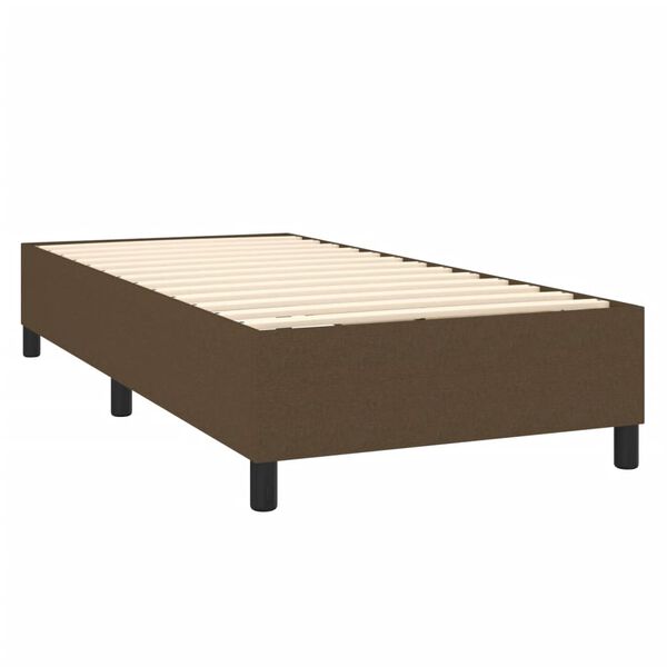 vidaXL Cadre de lit marron fonc&eacute; 100x200 cm tissu