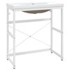 vidaXL Cadre de lavabo de salle de bain vasque &agrave; encastrer Blanc Fer