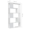 vidaXL Biblioth&egrave;que de s&eacute;paration Blanc brillant Bois d'ing&eacute;nierie