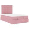 vidaXL Cadre de lit ottoman avec matelas rose 120x200 cm velours
