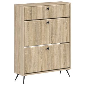 vidaXL Cabinet &agrave; chaussures BREDA 78 x 24 x 103 cm Bois d'ing&eacute;nierie