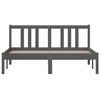 vidaXL Cadre de lit sans matelas gris bois massif 135x190 cm