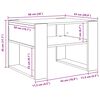 vidaXL Table basse Blanc 66 x 53 x 45 cm Bois d'ing&eacute;nierie
