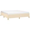 vidaXL Cadre de lit cr&egrave;me 160x200 cm tissu