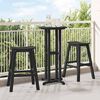 vidaXL Ensemble de bar de jardin 3 pcs Noir HDPE