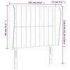 vidaXL T&ecirc;te de lit avec oreilles Cr&egrave;me 103x23x118/128 cm Tissu