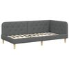 vidaXL Cadre de lit d'angle Gris fonc&eacute; 90 x 200 cm tissu