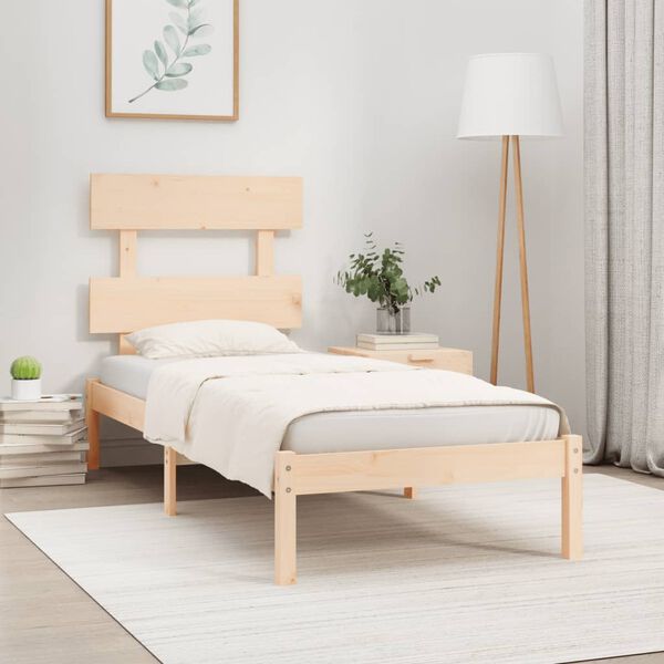 vidaXL Cadre de lit sans matelas 90x190 cm bois massif