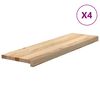 vidaXL Marches d'escalier 4 pcs non trait&eacute; 90x30x2cm bois ch&ecirc;ne massif