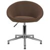 vidaXL Chaises pivotantes &agrave; manger lot de 4 marron tissu