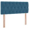 vidaXL Lit de Rangement avec matelas Bleu fonc&eacute; 120 x 200 cm Velours