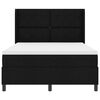 vidaXL Lit &agrave; ressorts avec matelas Noir 160 x 200 cm tissu