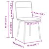 vidaXL Chaises &agrave; manger lot de 4 Vert fonc&eacute; Velours