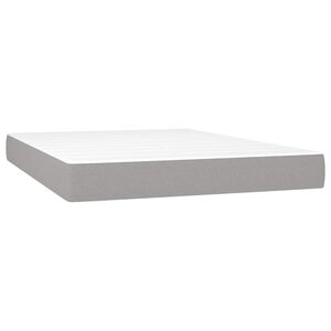 vidaXL Matelas de lit &agrave; ressorts ensach&eacute;s fermet&eacute; moyenne Gris clair 140x190x20 cm