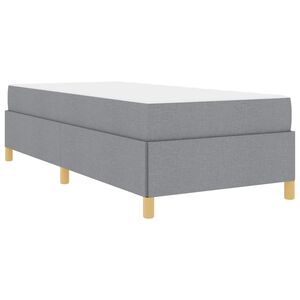 vidaXL Cadre de lit avec matelas Gris clair 80 x 200 cm tissu