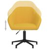 vidaXL Chaises pivotantes &agrave; manger lot de 4 jaune velours