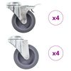 vidaXL 8 pcs Roulettes pivotantes &agrave; trou de boulon 75 mm