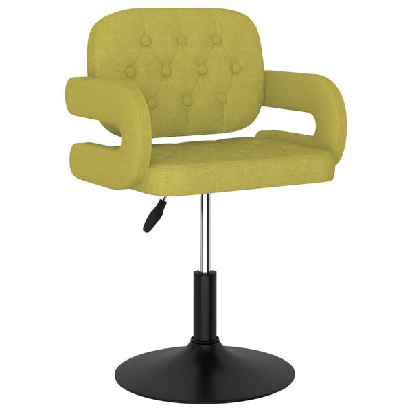vidaXL Chaises pivotantes &agrave; manger lot de 2 vert tissu