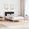 vidaXL Cadre de lit Marron et noir 135 x 190 cm Bois massif en pin