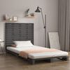 vidaXL T&ecirc;te de lit murale Gris 146x3x91,5 cm Bois massif de pin