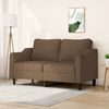 vidaXL Canap&eacute; &agrave; 2 places Marron 140 cm Tissu
