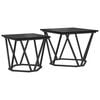 vidaXL Ensemble de tables d'appoint 2 pc Ch&ecirc;ne noir 50 x 50 x 40 cm