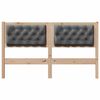 vidaXL T&ecirc;te de lit marron et gris fonc&eacute; 140 cm Bois massif en pin