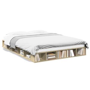 vidaXL Cadre de lit sans matelas ch&ecirc;ne sonoma 160x200 cm