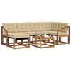vidaXL Ensemble de canap&eacute;s d'ext&eacute;rieur 7 pcs Naturel et Beige