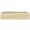 vidaXL Cadre de lit sans matelas ch&ecirc;ne sonoma 180x200 cm