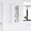 vidaXL Armoire suspendue Blanc 40 x 31 x 100 cm Bois d'ing&eacute;nierie