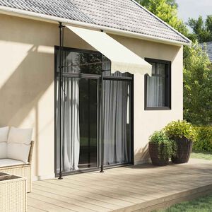 vidaXL Auvent r&eacute;tractable cr&egrave;me 100x150 m tissu et acier