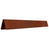 vidaXL Bordure de Pelouse 4 pcs Rouill&eacute; 450 x 0,05 x 15 cm
