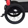 vidaXL Remorque de v&eacute;lo pour chiens et poussette 2-en-1 rouge et noir