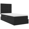 vidaXL Lit avec rangement et LED avec matelas Noir 90 x 190 cm Velours