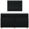 vidaXL Sommier &agrave; lattes de lit avec matelas Noir 120x200 cm Tissu
