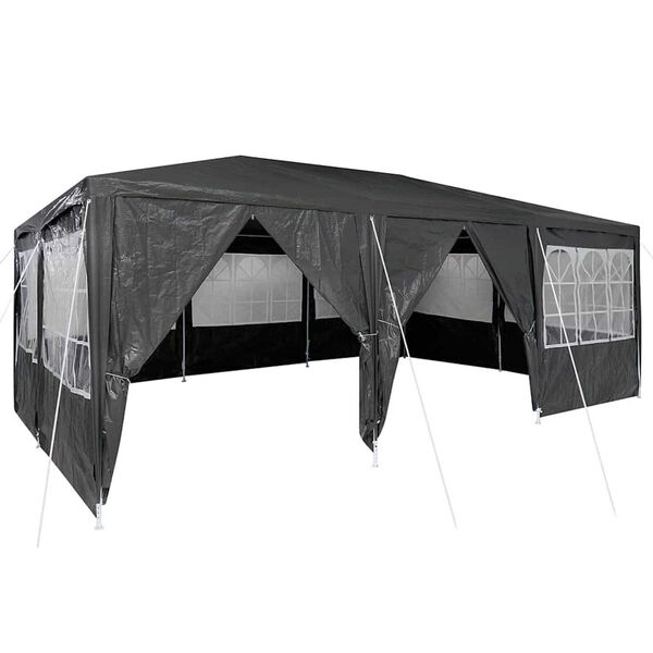 vidaXL Tente de f&ecirc;te Anthracite 600 x 400 x 266 cm Poly&eacute;thyl&egrave;ne