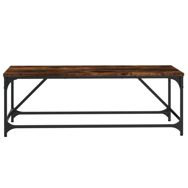 vidaXL Table basse Ch&ecirc;ne fum&eacute; 100x50x35 cm Bois d'ing&eacute;nierie